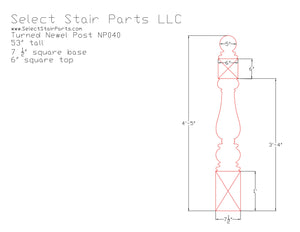 Turned Newel Post NP040