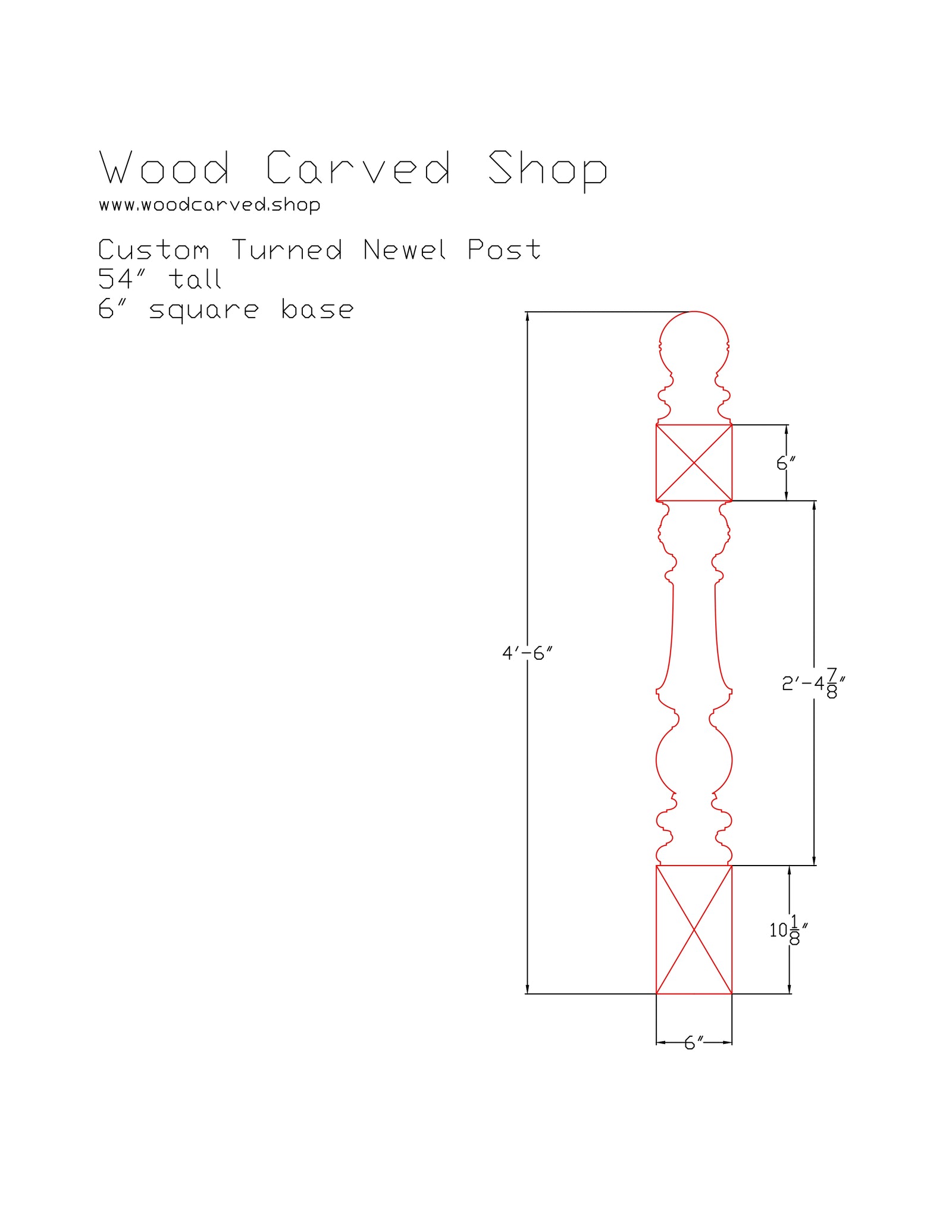 Turned Newel Post NP042