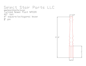 Turned Newel Post NP039