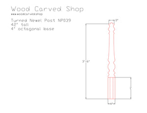 Turned Newel Post NP039