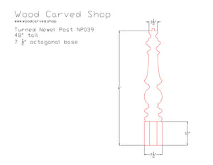 Turned Newel Post NP039