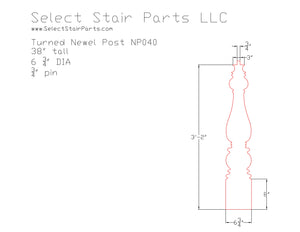 Turned Newel Post NP040