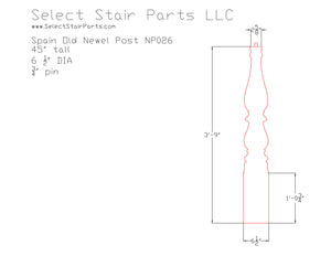 Spain Old Newel Post NP026