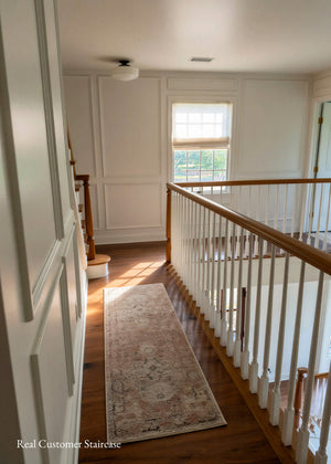 Turned Newel Post NP035 Real Customer Staircase