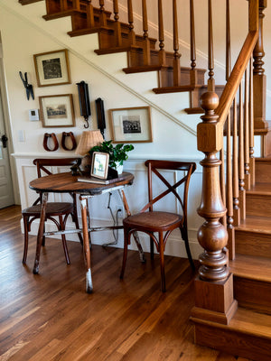 turned newel post for starting staircase