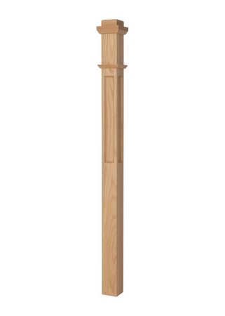 Box Newel Post 4075 - Solid Flat Panel (Assembled) style