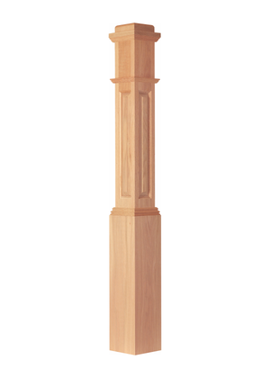 Box Newel Post 4091 - Raised Panel (Assembled) style