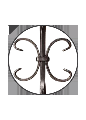 Iron Baluster Double Ribbon & Butterfly 9014-RS - pattern close-up