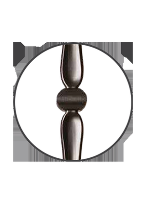 Iron Baluster Double Knuckle with Hammered Bar 9018-HG - pattern close-up
