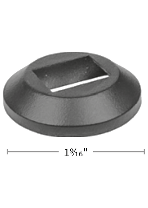 1/2" Skinny Round Rake Shoe 9056-RS-S - dimensions