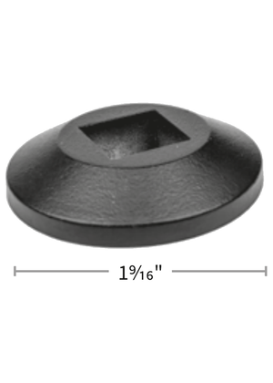1/2" Skinny Round Base Shoe 9058-BS-S - dimensions