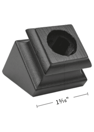 9/16" Inner Rake Round Shoe with Set Screw 9063-RS-9/16R - dimensions