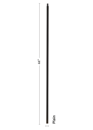 Iron Baluster Mega Plain 9900-TB - dimensions