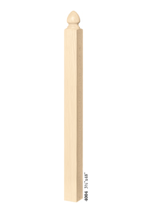 Contemporary Post to Post Starting Newel 4004 - dimensions