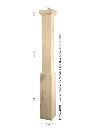 Forest Craft Box Newel 4091 - dimensions