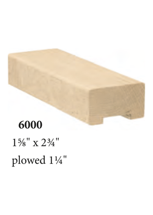 Plowed Handrail 1-1/4 6000 - dimensions