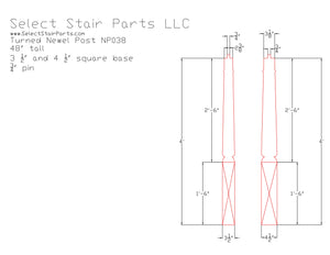 Turned Newel Post NP038