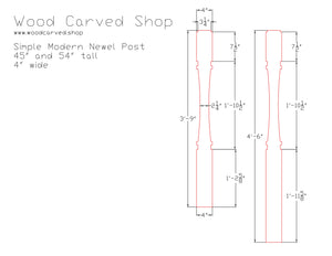 Simple Modern Newel Post Draft